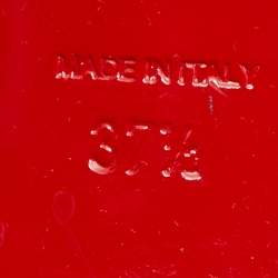 Pre Owned Christian Louboutin Brown Leopard Print Patent Leather Iriza Pointed Toe D'orsay Pumps Size 37.5