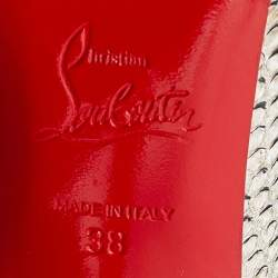 Christian Louboutin Metallic Watersnake Leather Pumps Size 38