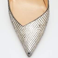 Christian Louboutin Metallic Watersnake Leather Pumps Size 38