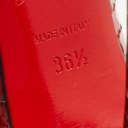 Pre Owned Christian Louboutin Red Python So Kate Pointed Toe Pumps Size 36.5