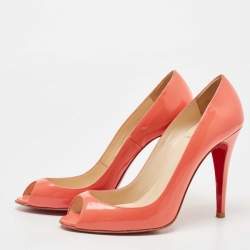 Christian Louboutin Pink Patent Leather Flo Pumps Size 37