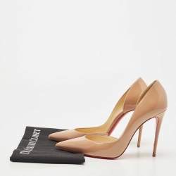 مملوكة مسبقًا Christian Louboutin Beige Patent Iriza Pumps Size 39.5