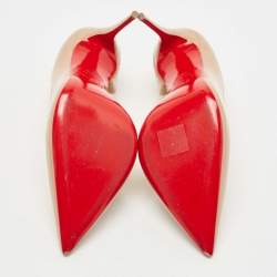 مملوكة مسبقًا Christian Louboutin Beige Patent Iriza Pumps Size 39.5