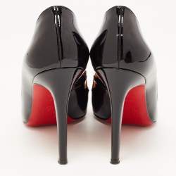 Pre Owned Christian Louboutin Black Patent Leather Pigalle Pointed Toe Pumps 39