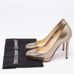 Christian Louboutin Metallic Leather New Simple Pumps Size 37.5