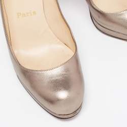 Christian Louboutin Metallic Leather New Simple Pumps Size 37.5