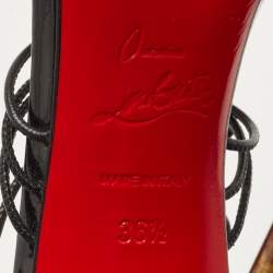 مملوكة مسبقًا Christian Louboutin Brown/White Patent Leather Confusa Pumps Size 36.5