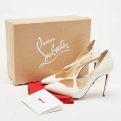 Christian Louboutin White Patent Jumping D-orsay Pumps Size 37
