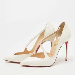 Christian Louboutin White Patent Jumping D-orsay Pumps Size 37