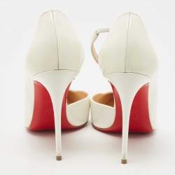 Christian Louboutin White Patent Jumping D-orsay Pumps Size 37