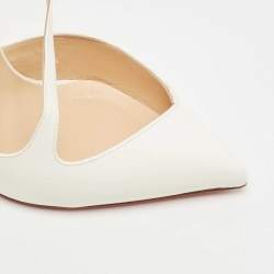 Christian Louboutin White Patent Jumping D-orsay Pumps Size 37
