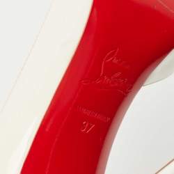 Christian Louboutin White Patent Jumping D-orsay Pumps Size 37
