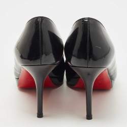 Pre Owned Christian Louboutin Black Patent New Simple Pumps Size 37