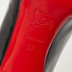 Pre Owned Christian Louboutin Black Patent New Simple Pumps Size 37