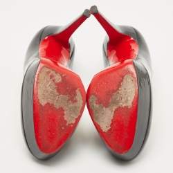 Pre Owned Christian Louboutin Black Patent Leather Bianca Pumps Size 39