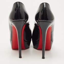 Pre Owned Christian Louboutin Black Patent Leather Bianca Pumps Size 39