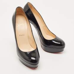 Pre Owned Christian Louboutin Black Patent Leather Bianca Pumps Size 39