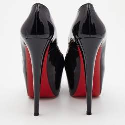 Pre Owned Christian Louboutin Black Patent Leather Highness Pumps Size 39.5