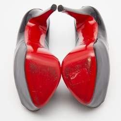 Pre Owned Christian Louboutin Black Patent Leather Highness Pumps Size 39.5