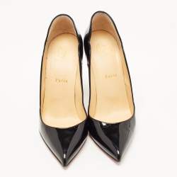 مملوكة مسبقًا Christian Louboutin Black Patent Hot Chick Pumps Size 39.5