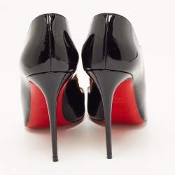مملوكة مسبقًا Christian Louboutin Black Patent Hot Chick Pumps Size 39.5