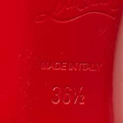 Pre Owned Christian Louboutin Blue Lurex Fabric Trezuma Sandals Size 36.5