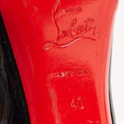 Pre Owned Christian Louboutin Black Patent Leather Altadama Pumps Size 40