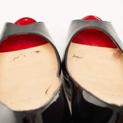 Pre Owned Christian Louboutin Black Patent Leather Altadama Pumps Size 40