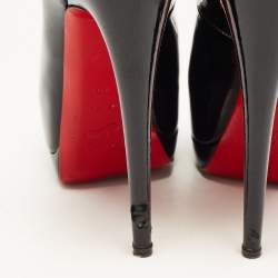 Pre Owned Christian Louboutin Black Patent Leather Altadama Pumps Size 40
