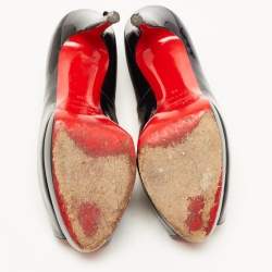 Pre Owned Christian Louboutin Black Patent Leather Altadama Pumps Size 40