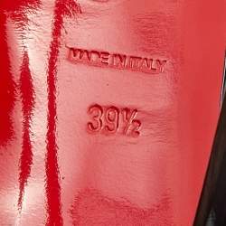 Pre Owned Christian Louboutin Black Patent Leather Bianca Platform Pumps Size 39.5