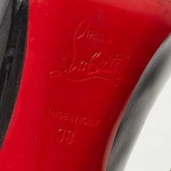 مملوكة مسبقًا Christian Louboutin Black Patent Leather Pigalle Pumps Size 38