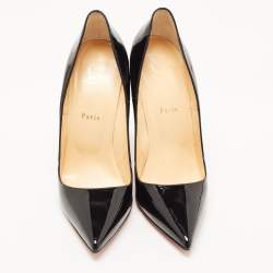 Pre Owned Christian Louboutin Black Patent Leather So Kate Pumps Size 41.5