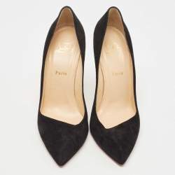 Pre Owned Christian Louboutin Black Suede Corneille Pumps Size 41