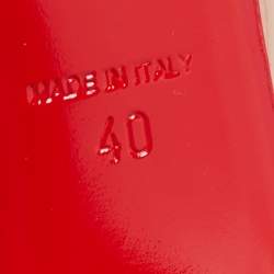 Pre Owned Christian Louboutin Beige Patent Leather Hot Chick Pumps Size 40