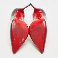 Pre Owned Christian Louboutin Black Patent Leather So Kate Pumps Size 39.5