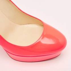 Christian Louboutin Neon Pink Leather Bianca Pumps Size 39.5