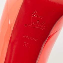 Christian Louboutin Neon Pink Leather Bianca Pumps Size 39.5
