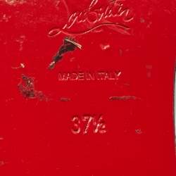 Pre Owned Christian Louboutin Black Patent Leather Fred Oxfords Size 37.5