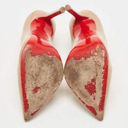 مملوكة مسبقًا Christian Louboutin Beige Patent Leather So Kate Pumps Size 38.5