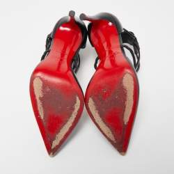 مملوكة مسبقًا Christian Louboutin Black Leather Suzanna Pumps Size 36