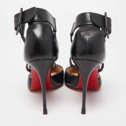 مملوكة مسبقًا Christian Louboutin Black Leather Suzanna Pumps Size 36