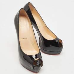 Christian Louboutin Black Patent Altadama Pumps Size 38.5