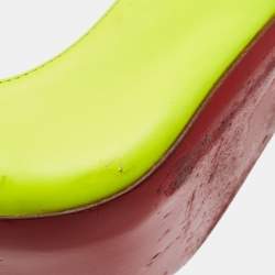 Pre Owned Christian Louboutin Green Leather So Kate Pumps Size 37.5