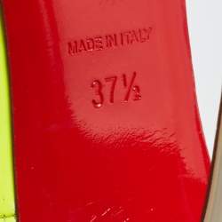 Pre Owned Christian Louboutin Green Leather So Kate Pumps Size 37.5