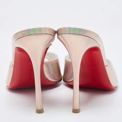 Pre Owned Christian Louboutin Iridescent Patent Me Dolly Sandals Size 37