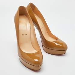 Christian Louboutin Beige Patent Leather Bianca Pumps Size 41
