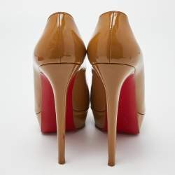 Christian Louboutin Beige Patent Leather Bianca Pumps Size 41