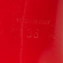 مملوكة مسبقًا Christian Louboutin White Satin and PVC Marie Edwina Ankle Wrap Sandals Size 36