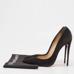 Pre Owned Christian Louboutin Black Suede So Kate Pumps Size 41